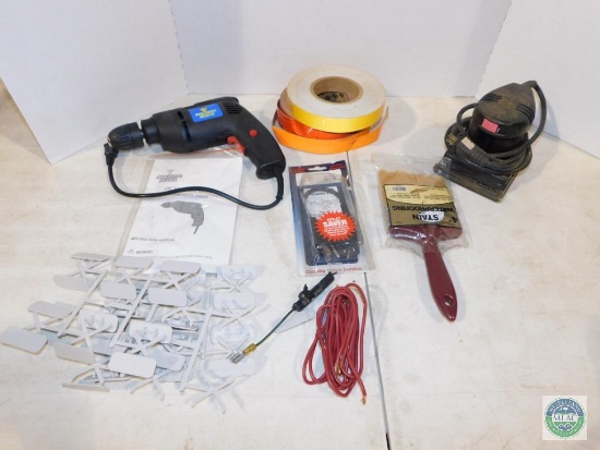 Lot 3/8" Electric Drill & Craftsman Sander +