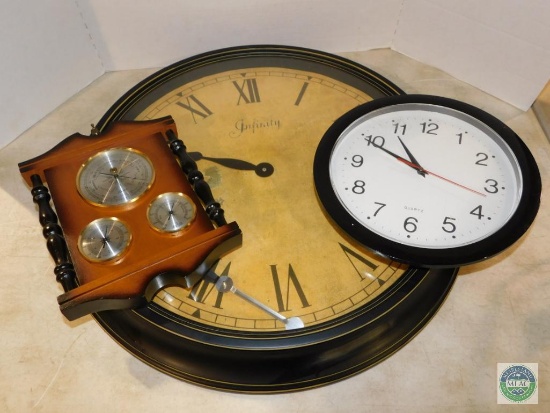 Lot of Wall Clocks & Weather Station Gages