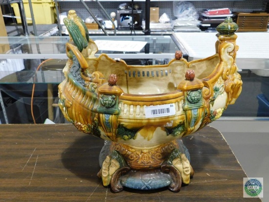 Vintage Oriental Ceramic Planter Large