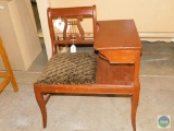 Vintage Wood Gossip Table
