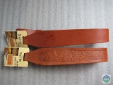 2 New Leather Embossed Rifle Slings
