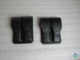 2 New Leather Double Mag Pouches, fits Colt 1911
