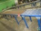 Three sections roller conveyor system with bearing system table