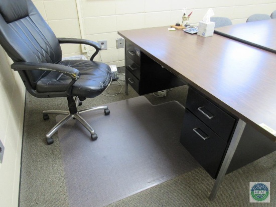 Desk - rolling chair - chair mat