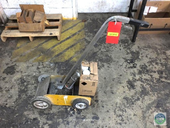 Paint Striper Cart & Box of Spray Paint