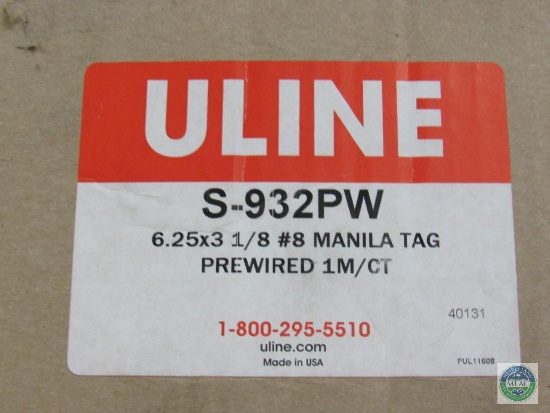 ULINE S-932 PW prewired manila tags