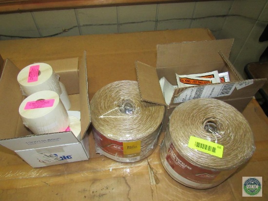 Shipping supplies - twine - labels - packing list packets