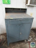 Metal work station with two doors