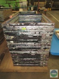 Pallet of 29 aluminum MC Flock screen print frames - 51 x 36.5 inches