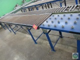 Three sections roller conveyor system with bearing system table