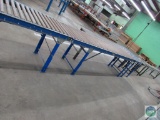 Mixed lot of sections of roller conveyor system with bearing system table