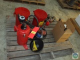 Lot Safety Trash Cans Oil Cans & Oil Can Pump