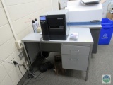 ZM600 label printer and small desk