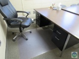 Desk - rolling chair - chair mat