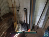 Lot 3 Brooms & 2 Shovels