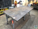 Large Metal Fab Table with Vise