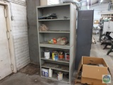 2 Metal Shelves with Paint Contents