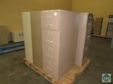 Pallet of five metal file cabinets - all four-drawer