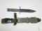 Military Knife with Sheath Newer Style M9 Ontario Knife