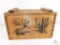 Wood Ammo Style Case Box with Deer Scene on Front