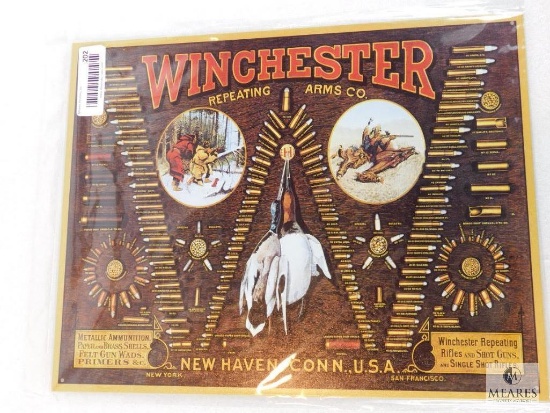 16" X 12.5" Winchester Vintage Look Tin Sign