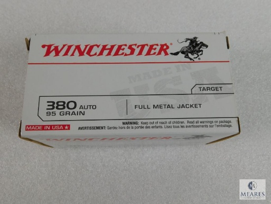 100 Rounds Winchester .380 Auto Ammunition