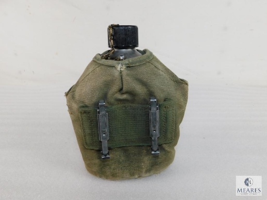 M1910 Canteen Dated 1945 With Cup & Canvas Pouch