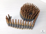 Belt Of 100 Rounds 7.62mm Blank Ammo