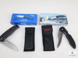 Lot 2 New Pocket Knives Frost Cutlery Desert Fox Tactical