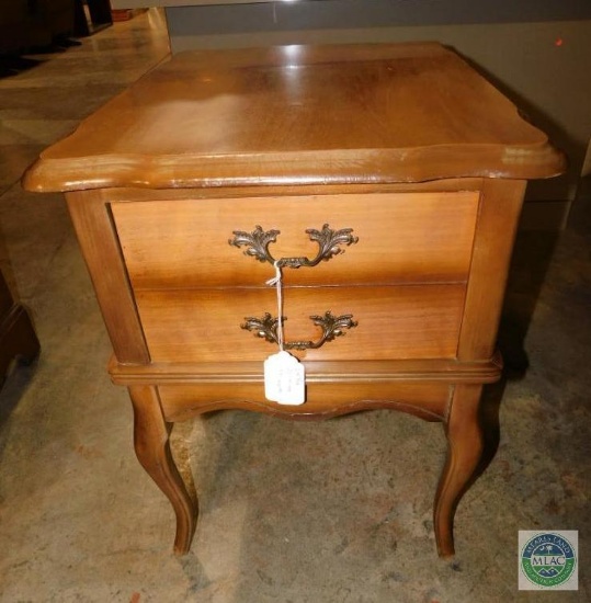 Wood French Provincial Side Table