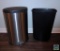 Stainless Steel Trash Can 11 Gallon Garbage Waste & Rubbermaid Can Lot