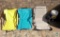 Lot 3 Folding Stadium Seats & 2 Gallon Igloo Drink Cooler