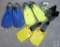 Lot of Scuba Gear Fins Boots & Masks/ Goggles