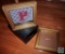Lot 2 Shadow Box Frames & Leather Like Storage Photo / Card Box