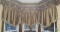 Lot of 3 Silk Curtain Window Valances with Tassels Bronze Color