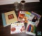 Lot 2 Glass Canisters & Lot of Cookbooks - 1 Cookbook Scrapbook