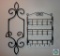 Lot 2 Black Iron Holders; Plate / Picture and Mail Sorter with Key hooks