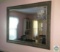 Large 4.5' Beveled Edge Mirror in Pewter Finish Frame