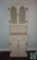 Farmhouse Style Solid Wood Hutch in Distressed Ivory