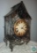 Metal Birdcage Birdhouse like TableTop Clock Rubbed Bronze like Finish