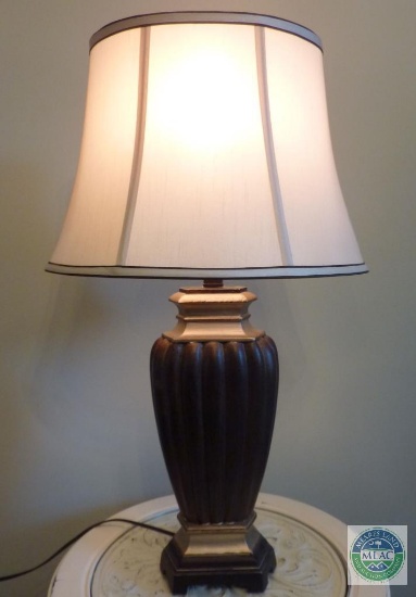 Beige Shade Brown Bottom Desk Lamp