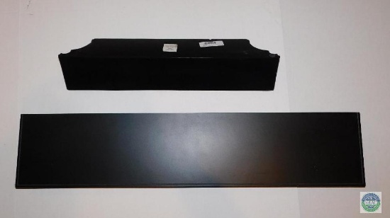 Lot 2 Black Floating Wall Shelves