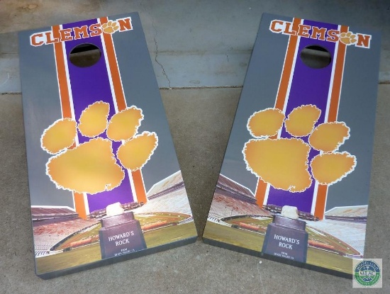 Clemson Tigers Death Valley Regulation Size Cornhole Board Set