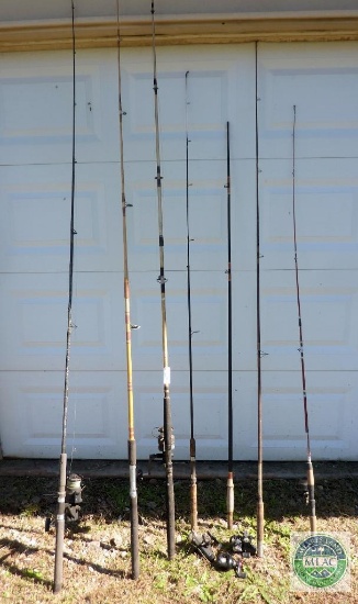 Lot 7 Fishing Rods & Reels - Some for Sea Fishing