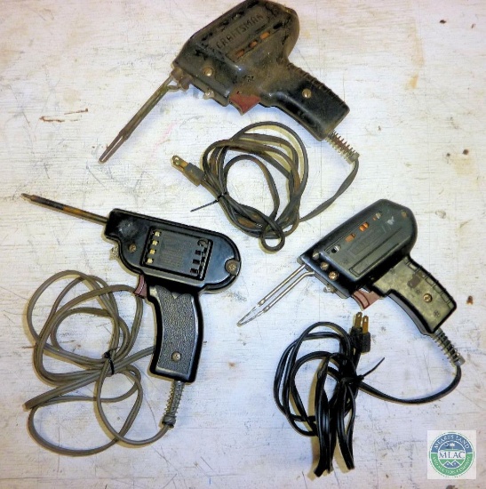 Lot of 3 Soldering Irons Guns Wen & Craftsman Brands