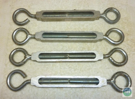 Lot of 4 Turnbuckles with Eye Hooks like New