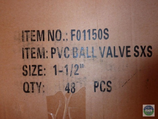 New Case 1.5" PVC Ball Valves for Water Irrigation Pools etc