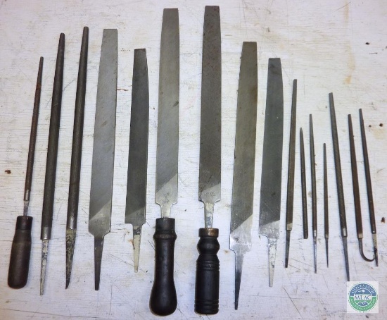 Lot of Bastard Files & Handles Heller Flat, Round, and Square