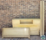 Vintage Full / Double Bed Headboard with Sliding Doors Footboard and Side Rails
