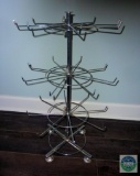 Chrome Finish 3 Adjustable Tier Rotating Display Rack Commercial